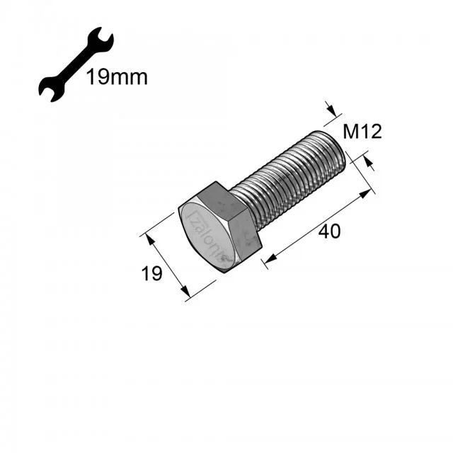 ΕΞΑΓΩΝΗ ΧΑΛΥΒΔΙΝΗ ΒΙΔΑ M12x40